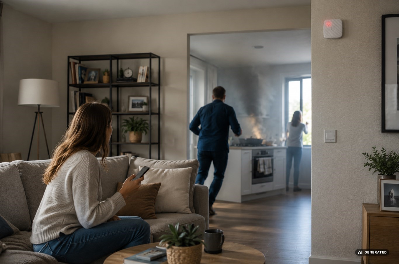 Czujnik dymu Wi-Fi Firesco ZR153SW-CB – alarm 85 dB i powiadomienia w Tuya / Smart Life